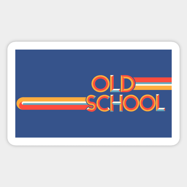 Old School Retro Designs Sticker by AlondraHanley